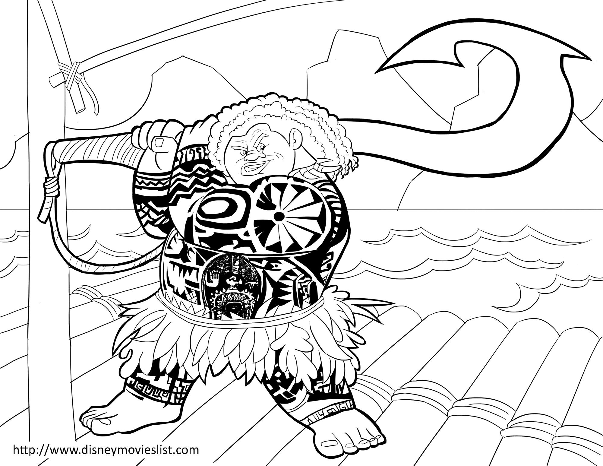 Moana Free To Color For Children Moana Kids Coloring Pages