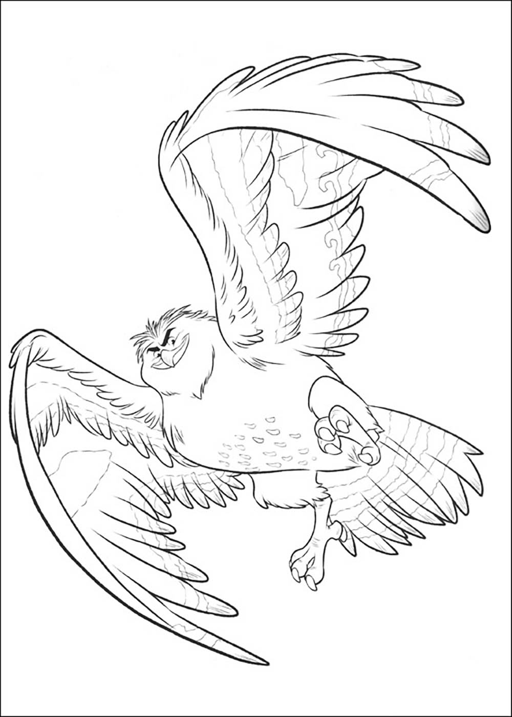 Simple Vaiana coloring pages for kids