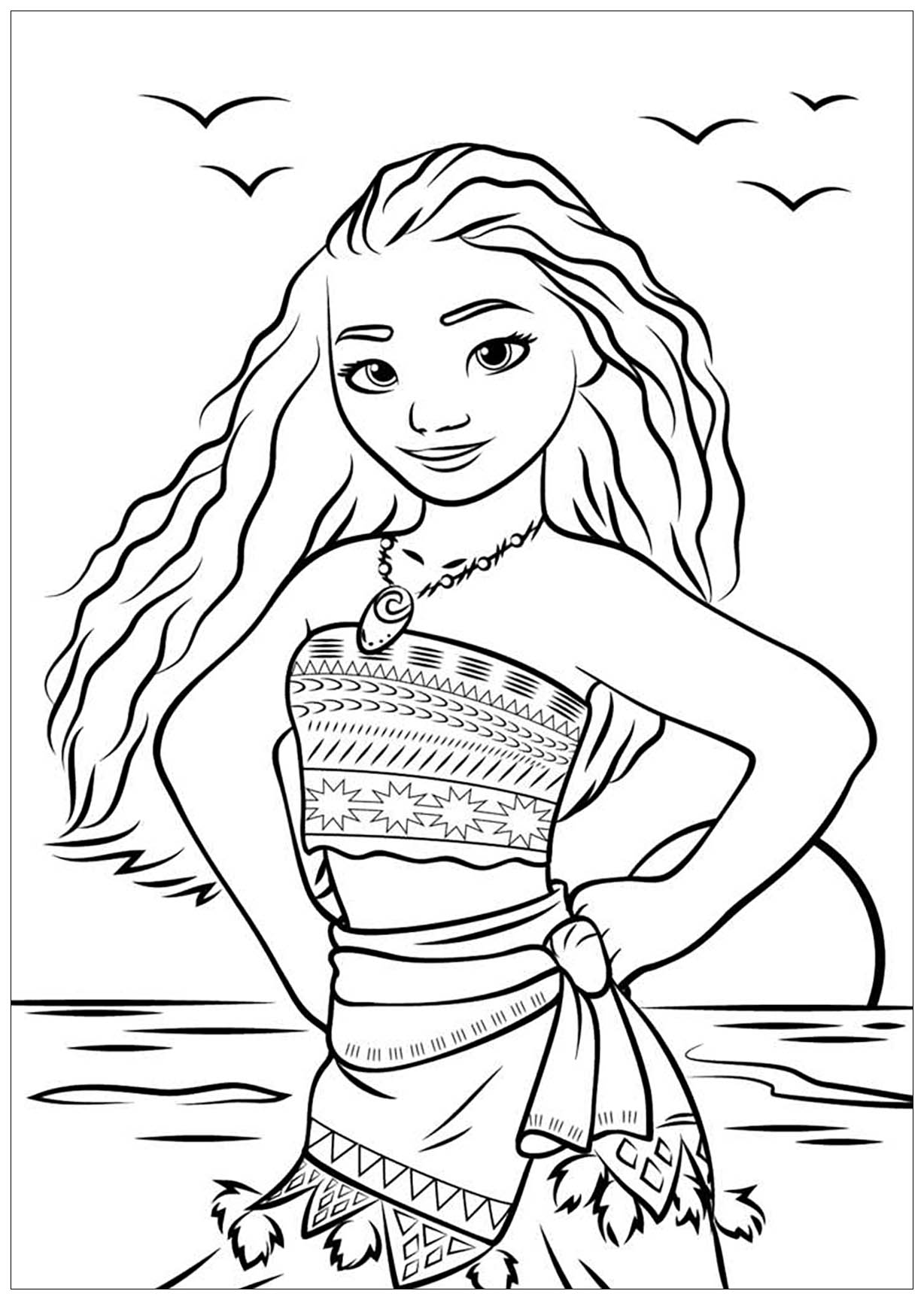 Download Coloring Pages Disney Princess Moana - coloringpages2019