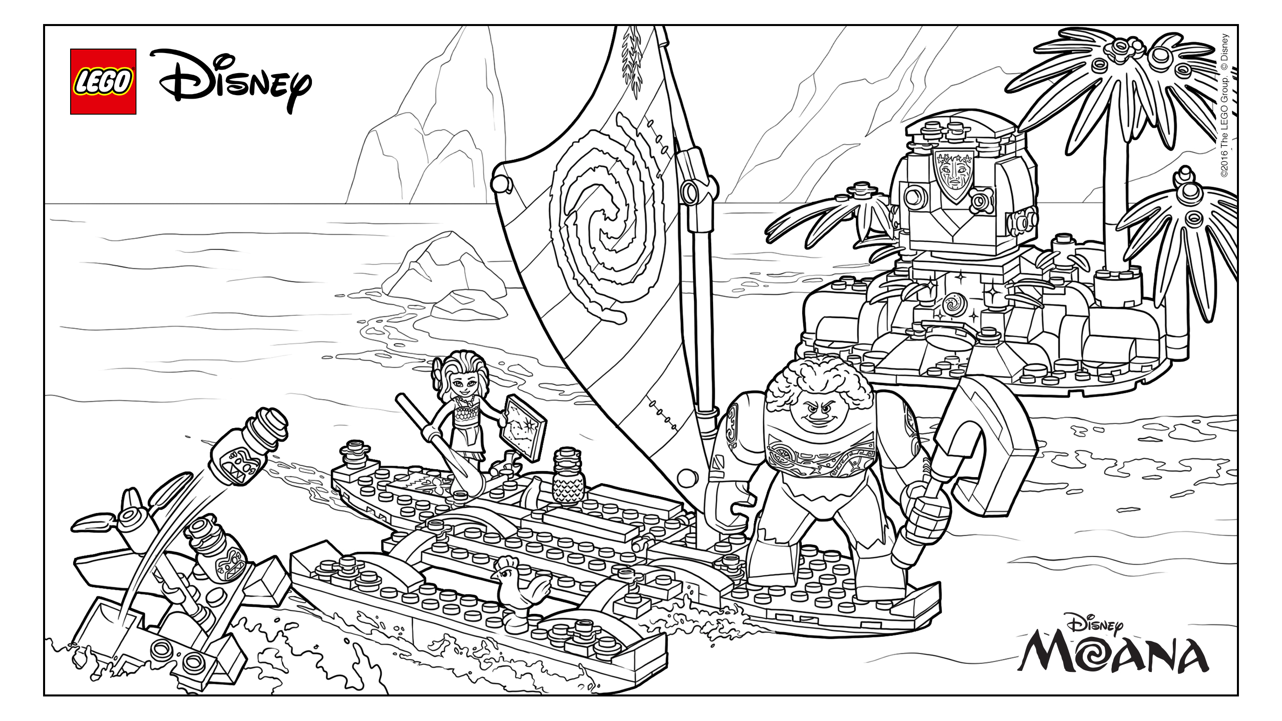 Vaiana (Disney / Pixar) picture to print and color - Moana Kids Coloring  Pages