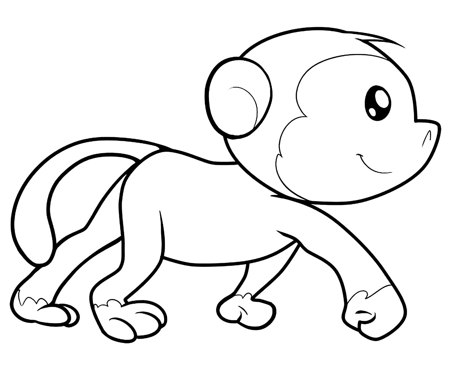 coloring pages of baby monkeys