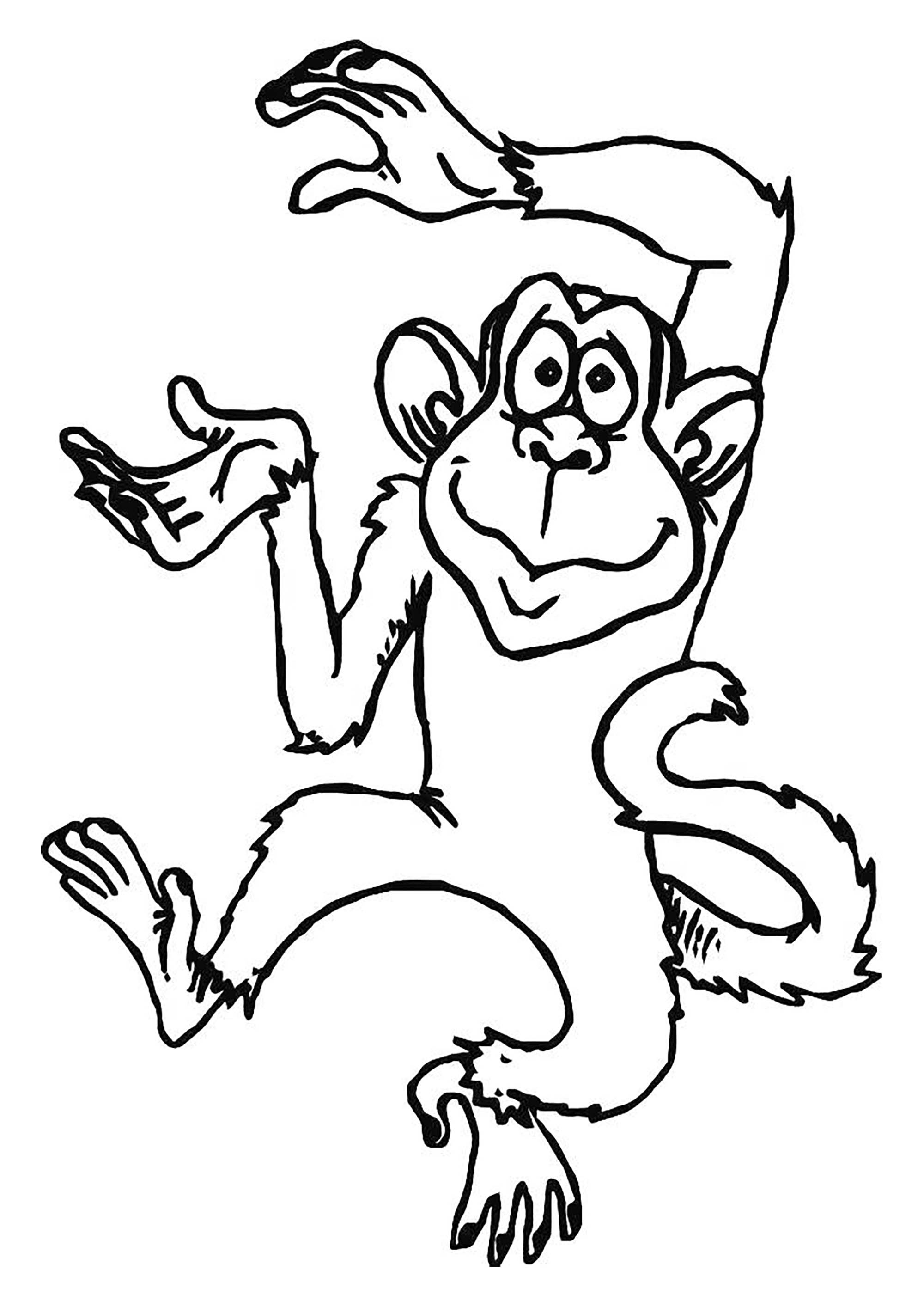 Download Monkeys to print for free - Monkeys Kids Coloring Pages