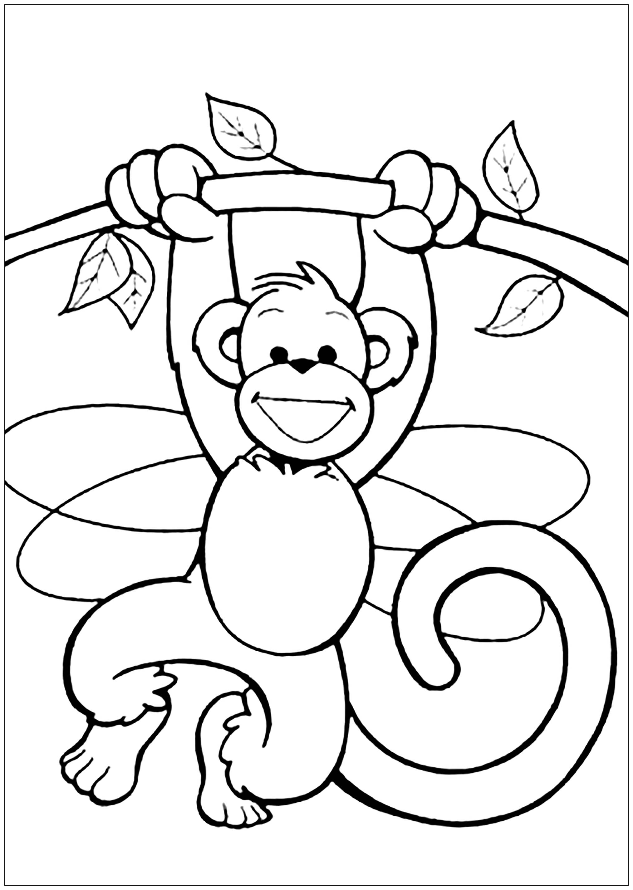 Monkey Coloring Pages Printable Animals