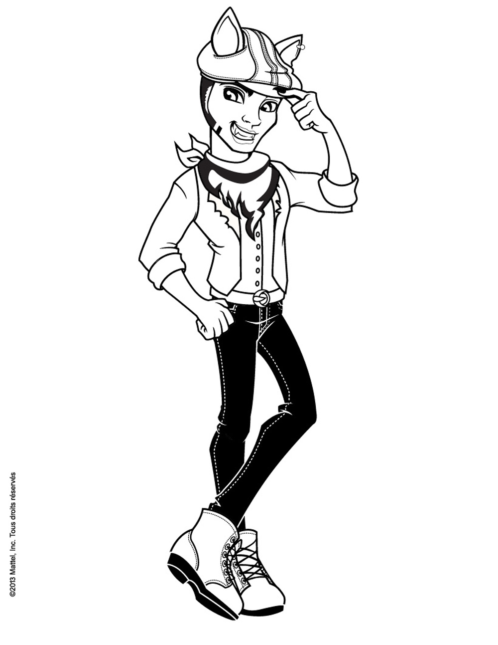 Clawd wolf - Monster High Kids Coloring Pages
