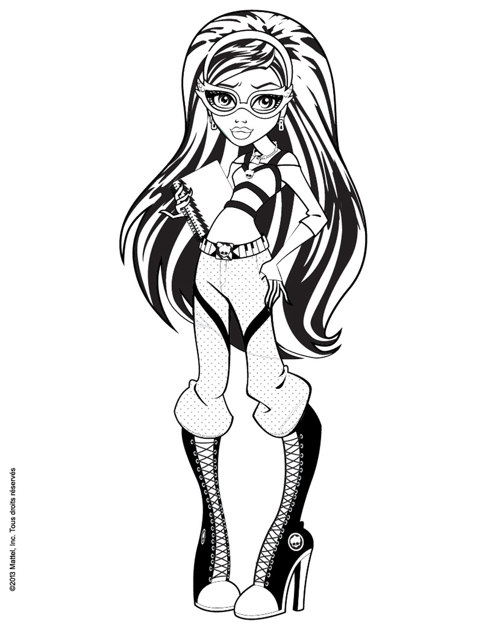 monster high coloring pages ghoulia yelps monster