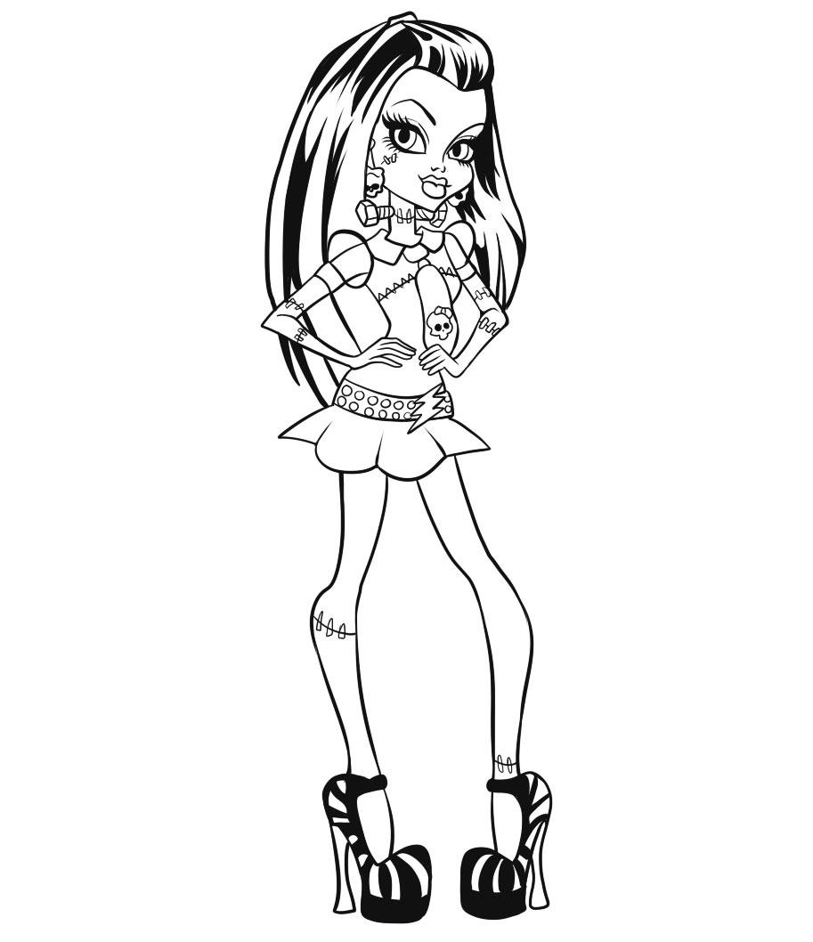 frankie stein coloring pages