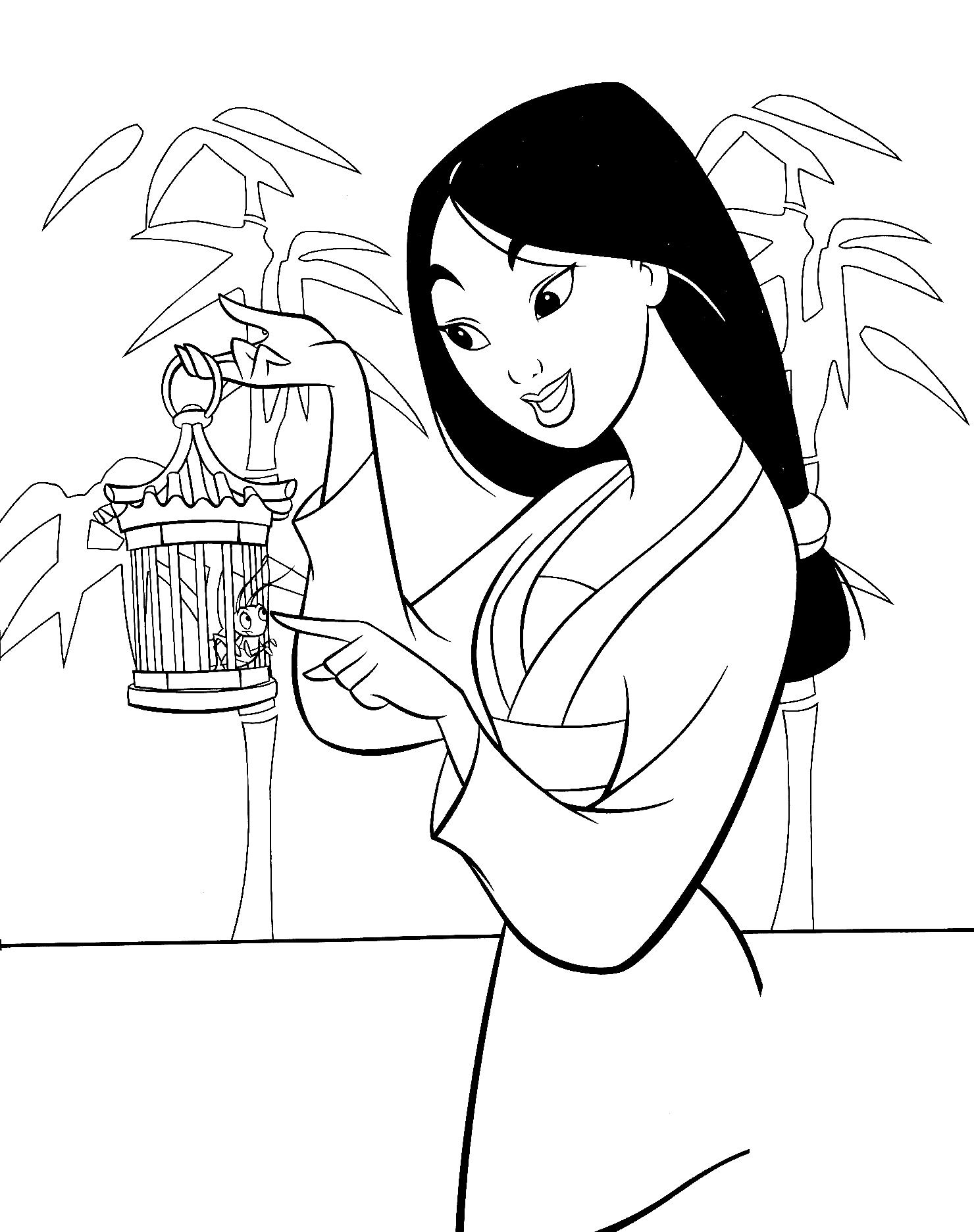 mulan coloring pages for kids
