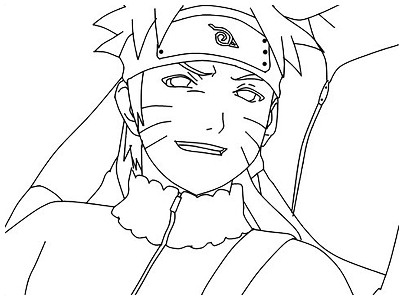 Naruto souriant - Naruto Kids Coloring Pages