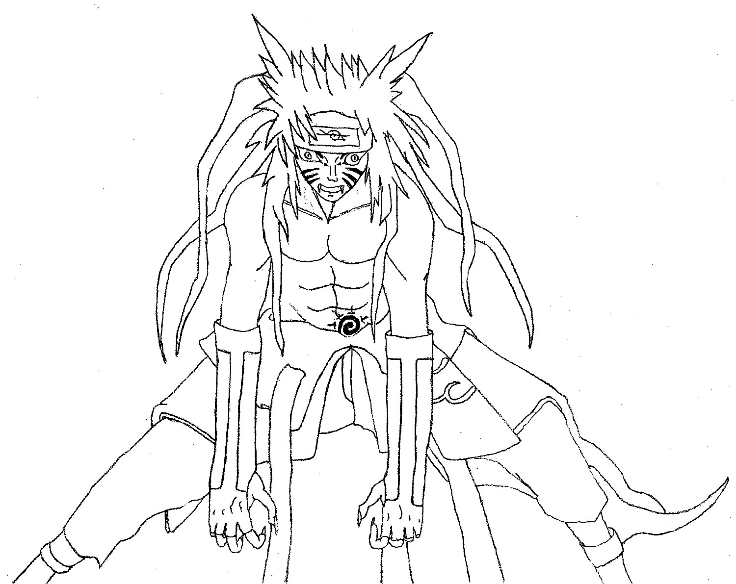Naruto in anger - Naruto Kids Coloring Pages