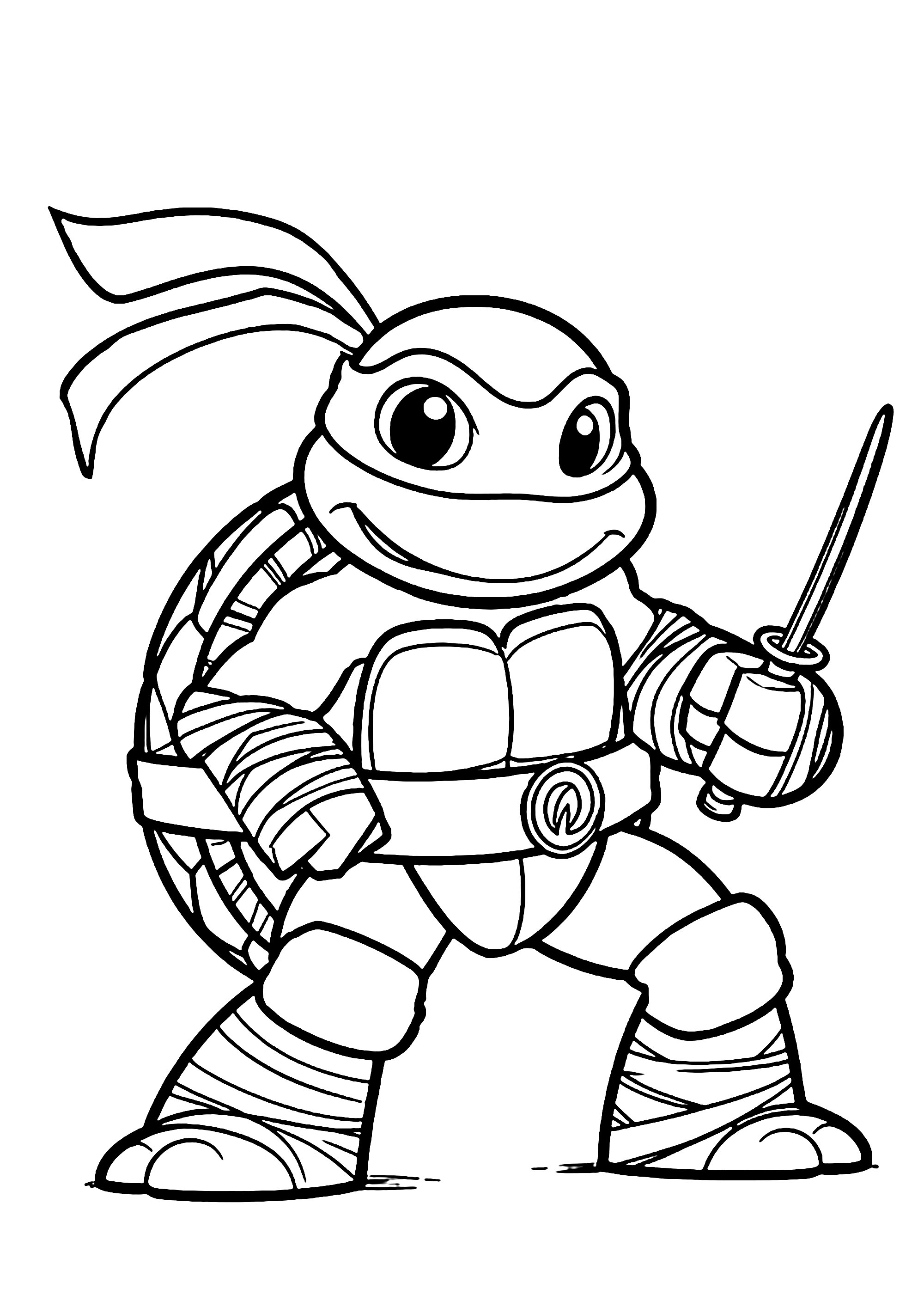 Small turtle - Ninja Turtles Coloring Pages for Kids