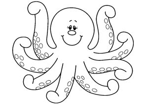 Coloring page octopuses free to color for children