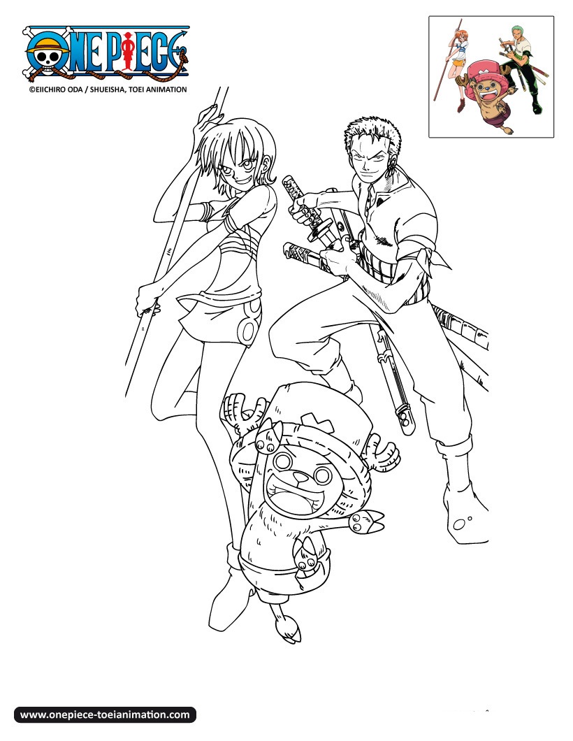 One piece coloring pages for kids - One Piece Kids Coloring Pages