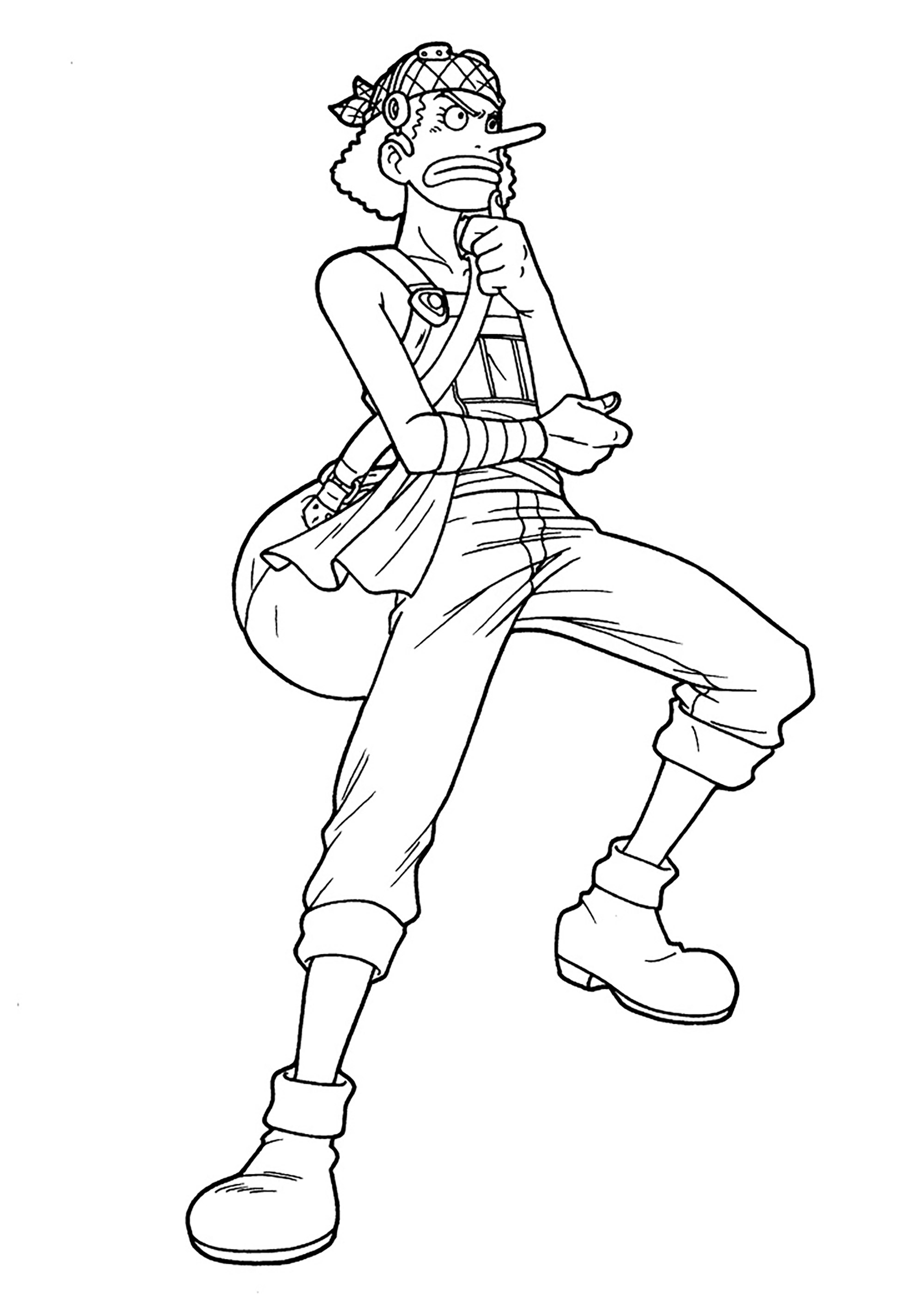 Usopp - One Piece Coloring Pages