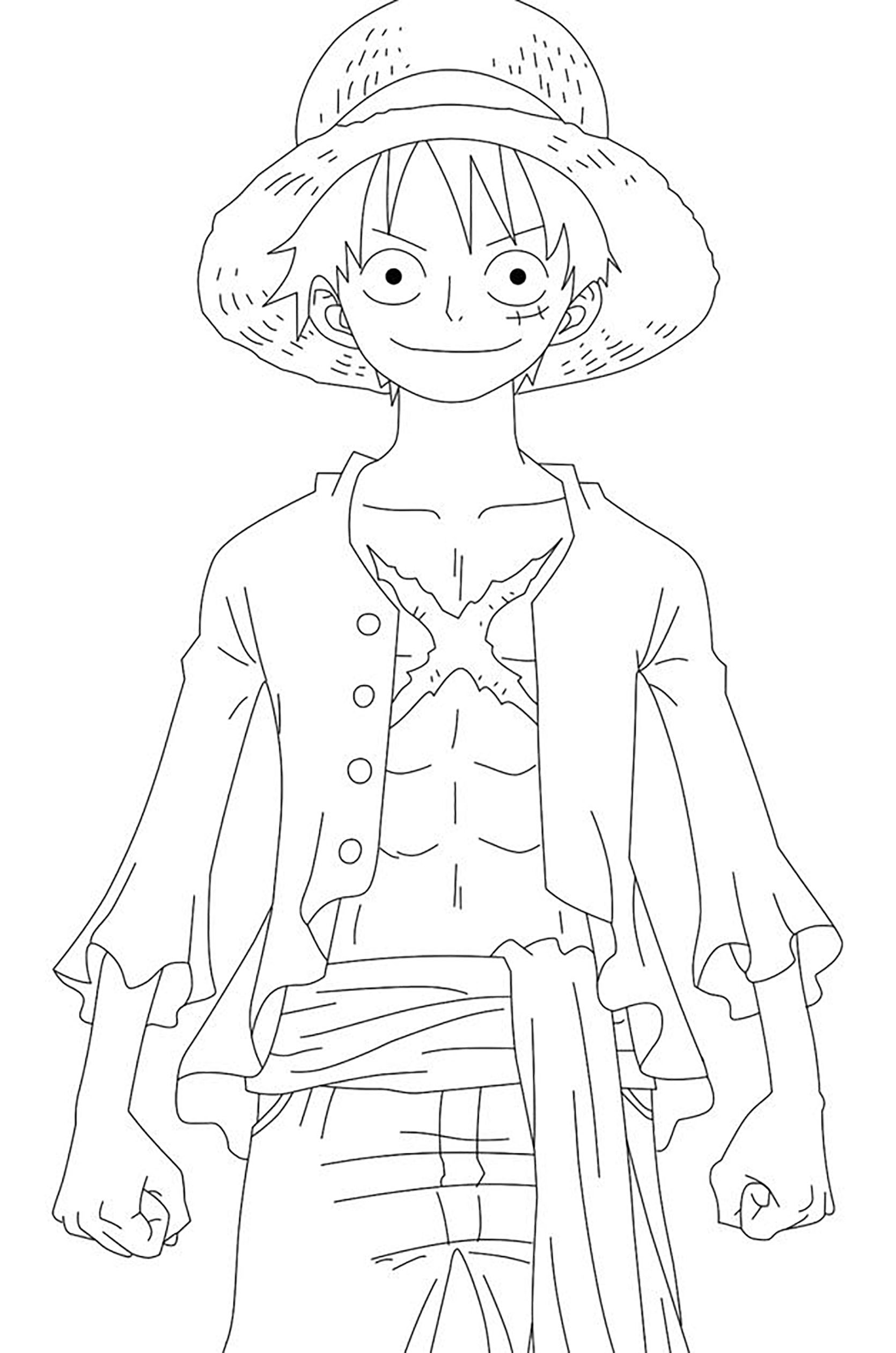 Image of One piece to print and color - One Piece Kids Coloring Pages