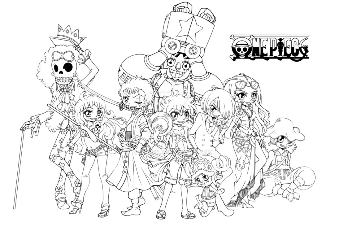 Download One piece free to color for kids - One Piece Kids Coloring ...