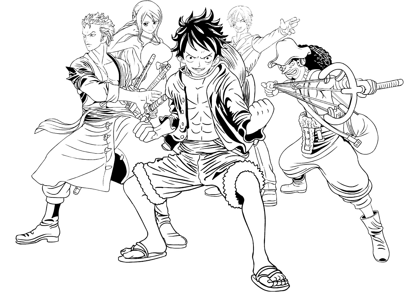 Free One Piece drawing to print and color One Piece Kids Coloring Pages