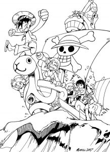 One piece coloring pages for kids to print