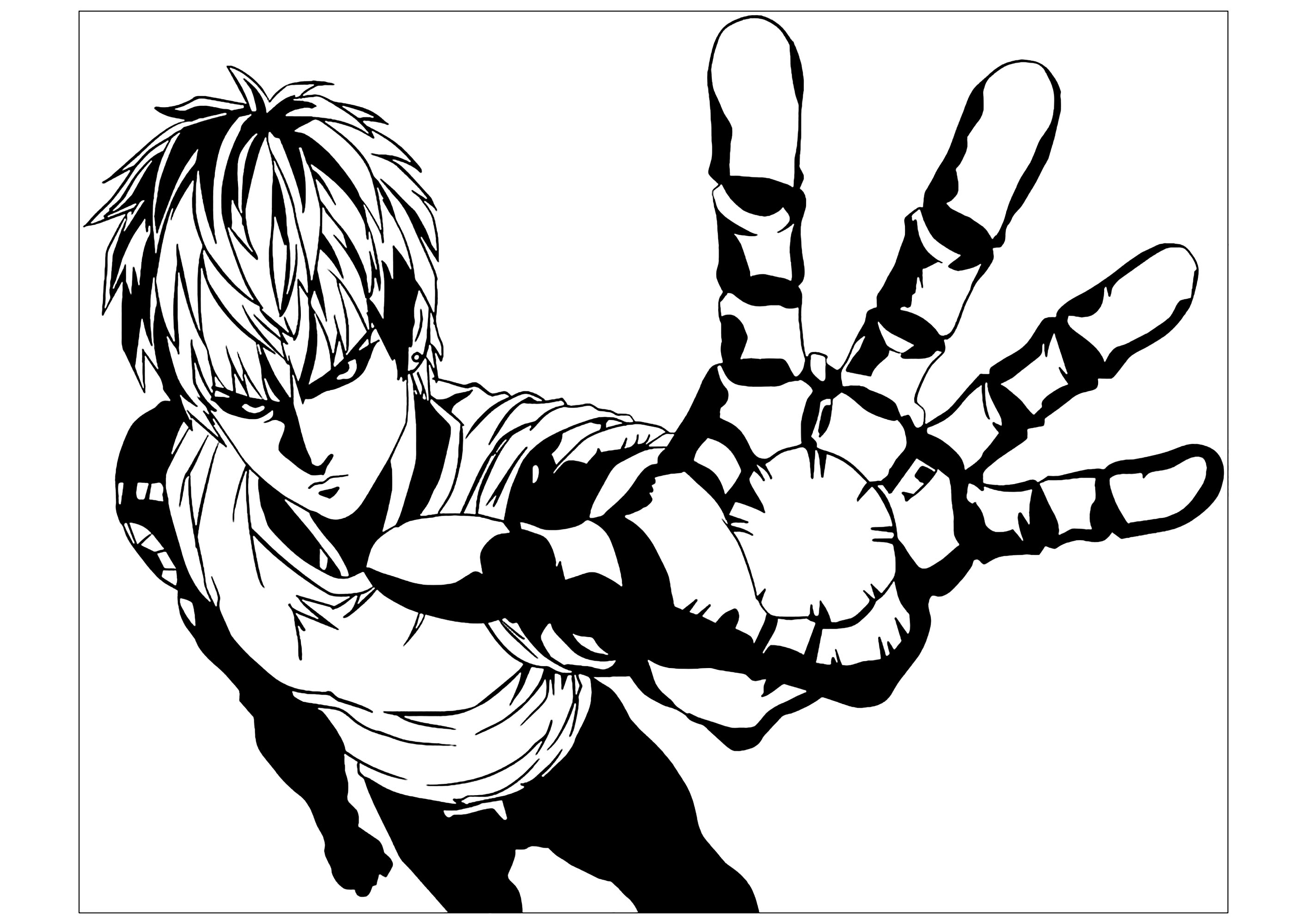 One Punch Man Drawing Manga Saitama, one punch man, legendary Creature,  superhero, manga png | PNGWing