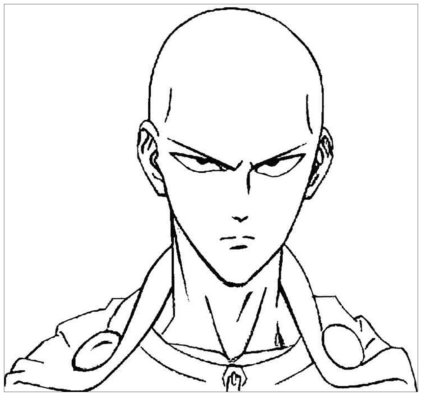 One Punch Man Coloring Pages One punch man to print : Free Coloring Pages