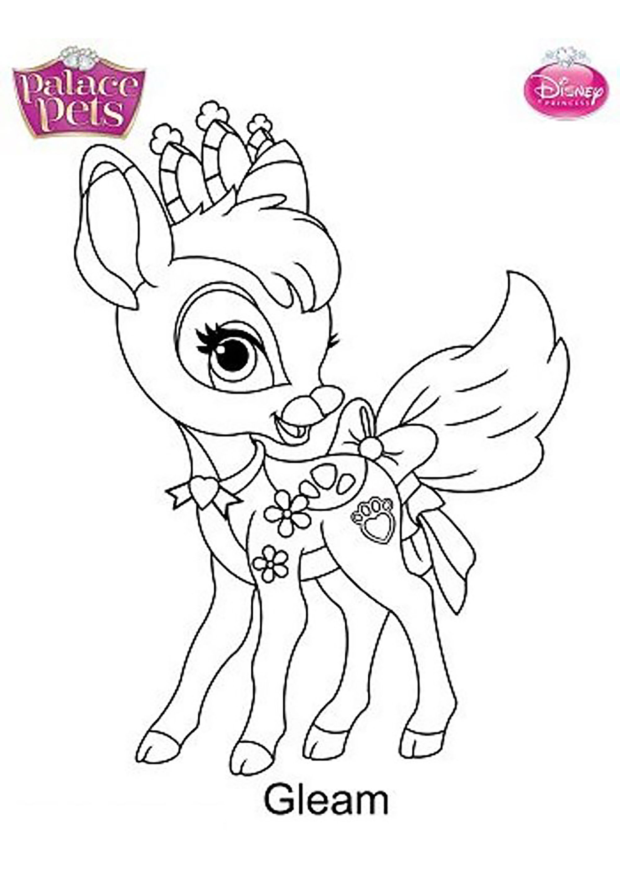 Gleam - Palace Pets Coloring Pages for Kids