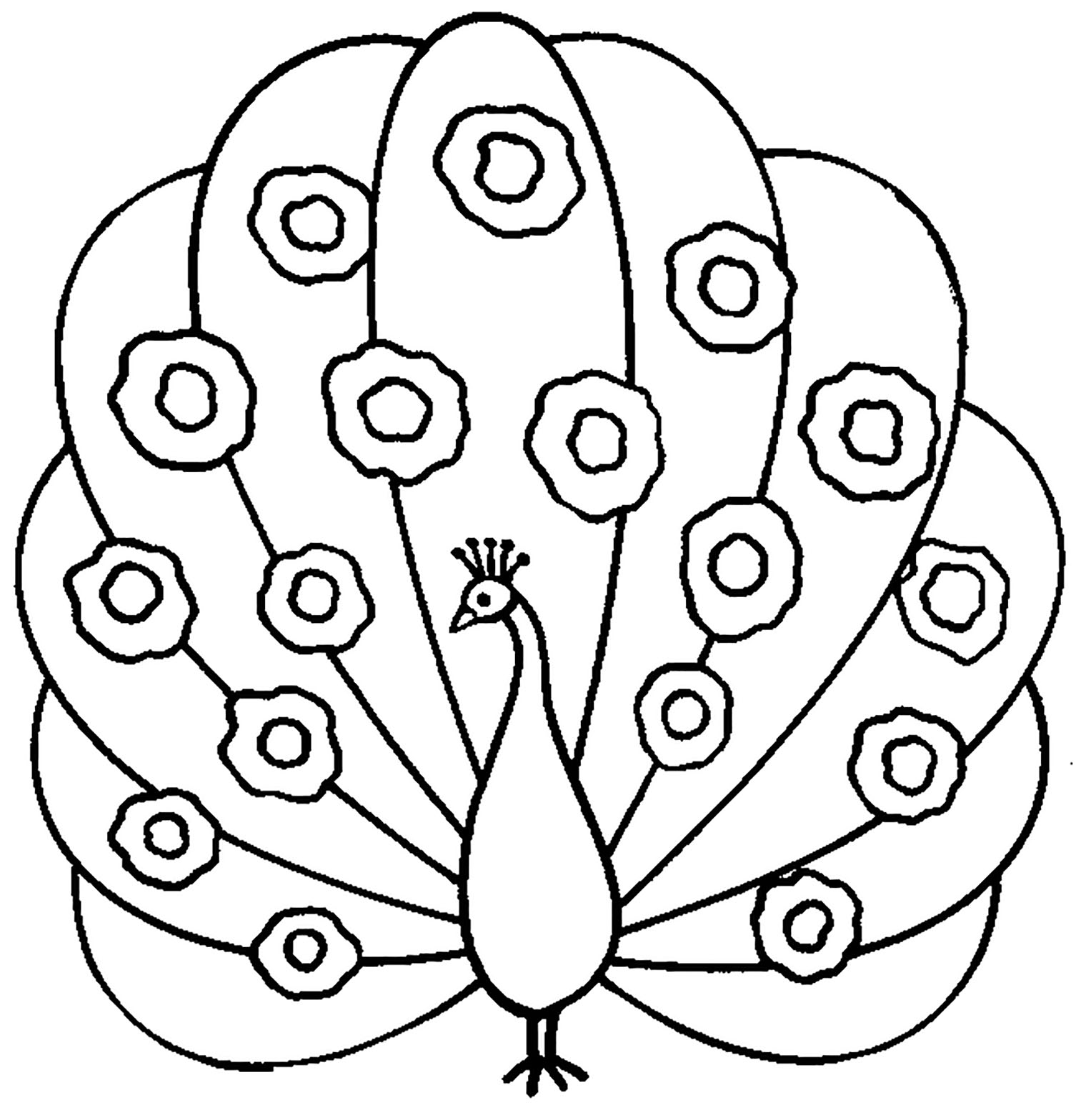 Download Peacocks to download for free - Peacocks Kids Coloring Pages