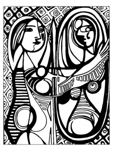 Picasso coloring pages for children