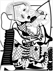 Picasso coloring pages for children