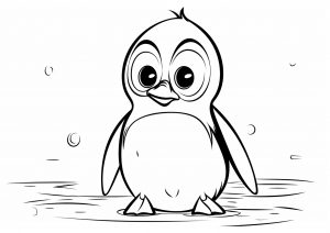cartoon penguin coloring pages