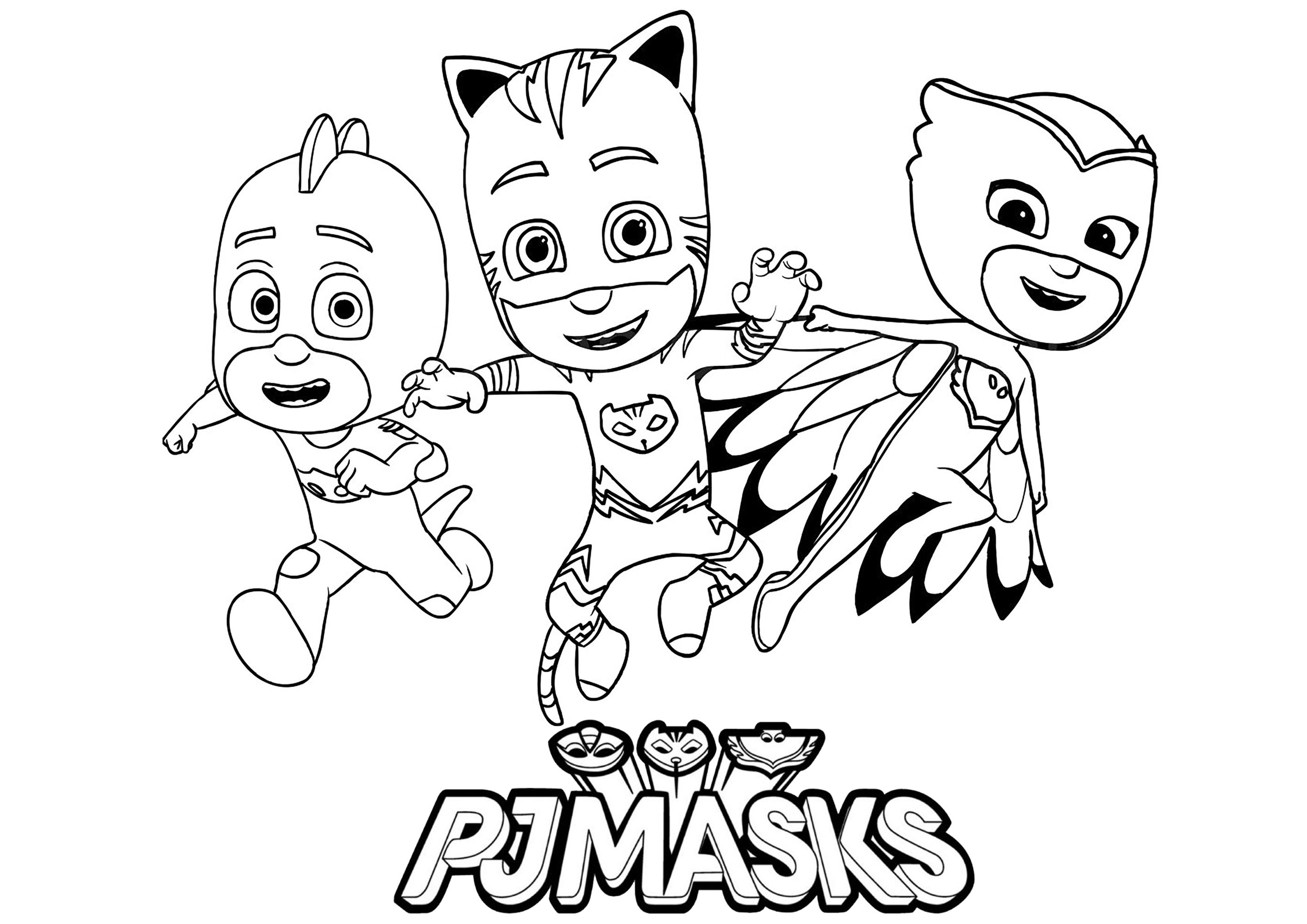Pj masks for children - PJ Masks Kids Coloring Pages