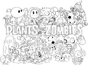 Plants Vs Zombies 2 Coloring Pages