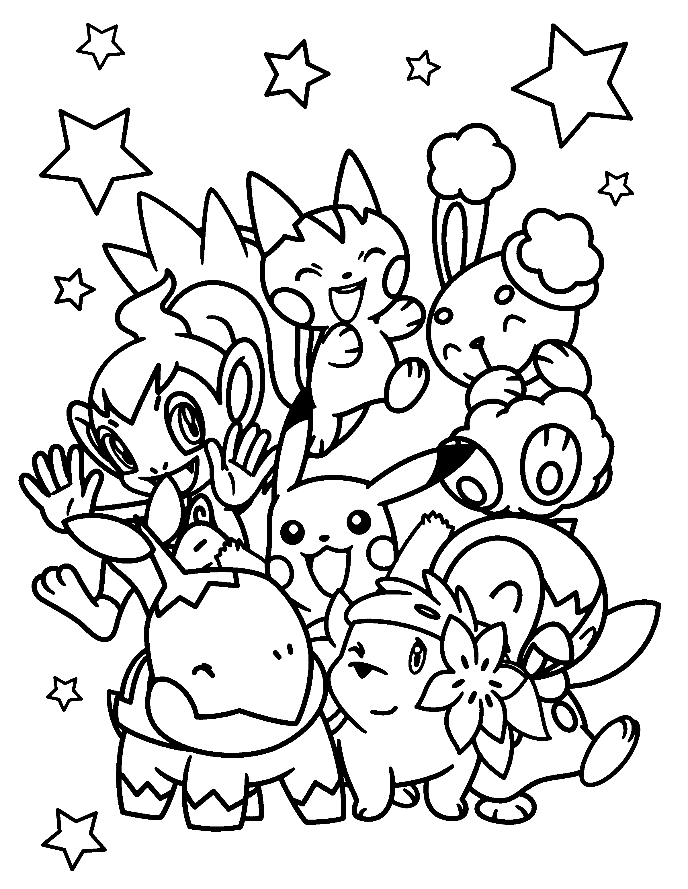 Incredible Pokemon coloring page to print and color for free