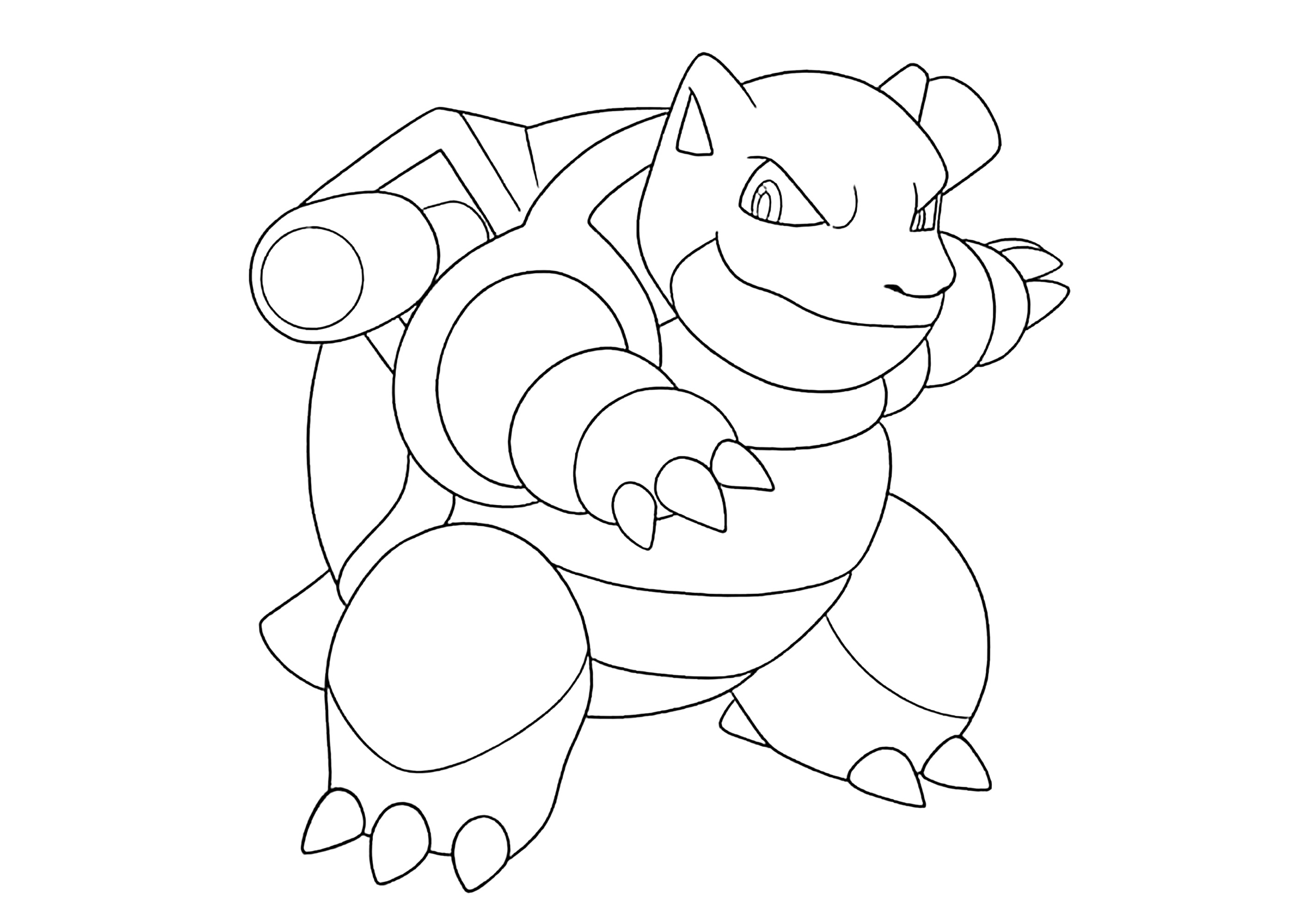 Blastoise : Easy coloring page - All Pokemon coloring pages Kids ...