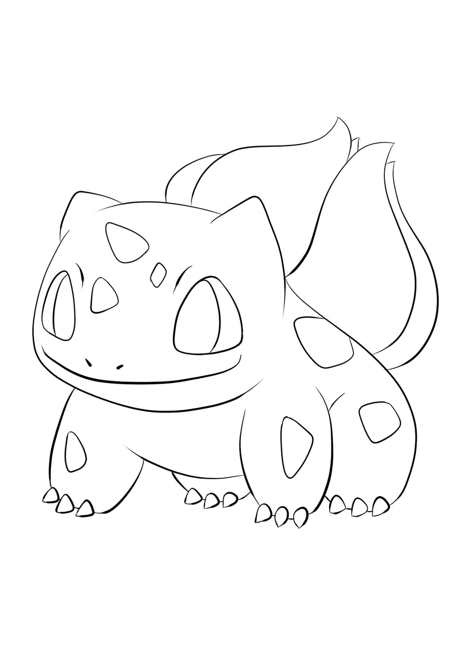 Bulbasaur (No.01). Bulbasaur Coloring page, Generation I Pokemon of type Grass and PoisonOriginal image credit: Pokemon linearts by Lilly Gerbil'font-size:smaller;color:gray'>Permission: All rights reserved © Pokemon company and Ken Sugimori.