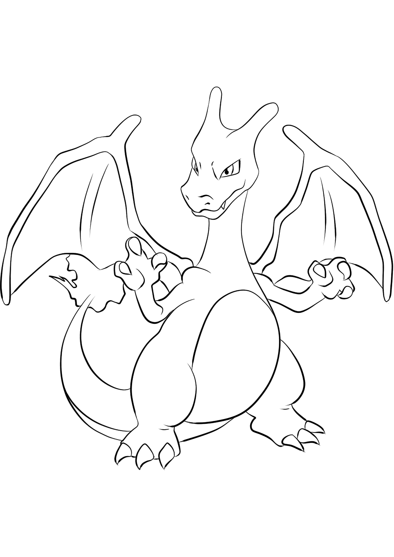 charizard no 06 pokemon generation i all pokemon coloring pages kids coloring pages