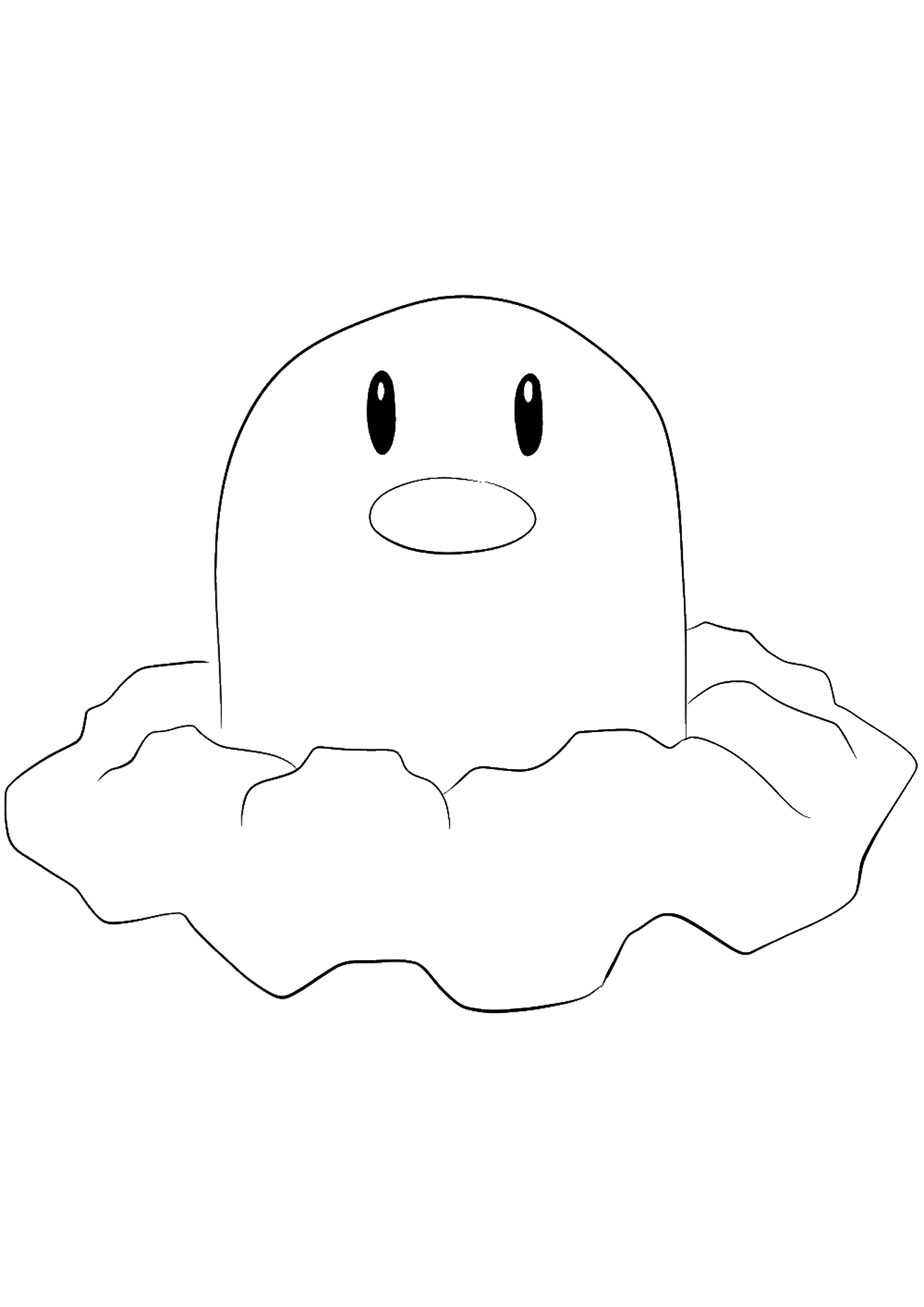Diglett No50 Pokemon Generation I All Pokemon Coloring Pages
