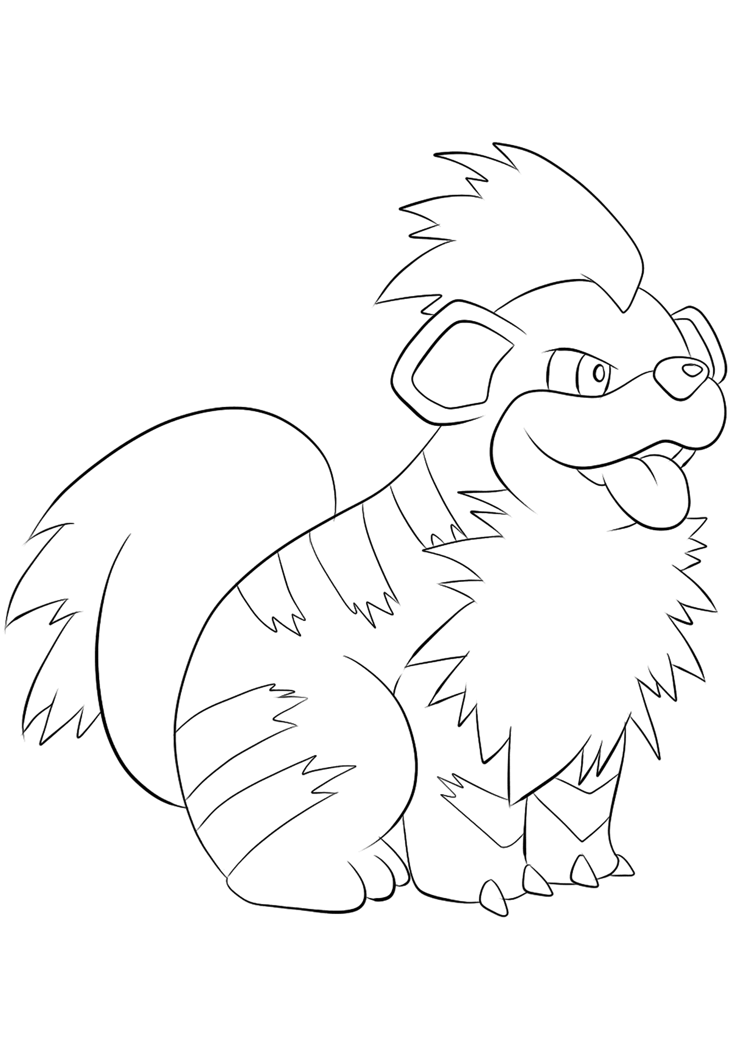 557 Unicorn Growlithe Coloring Page for Adult