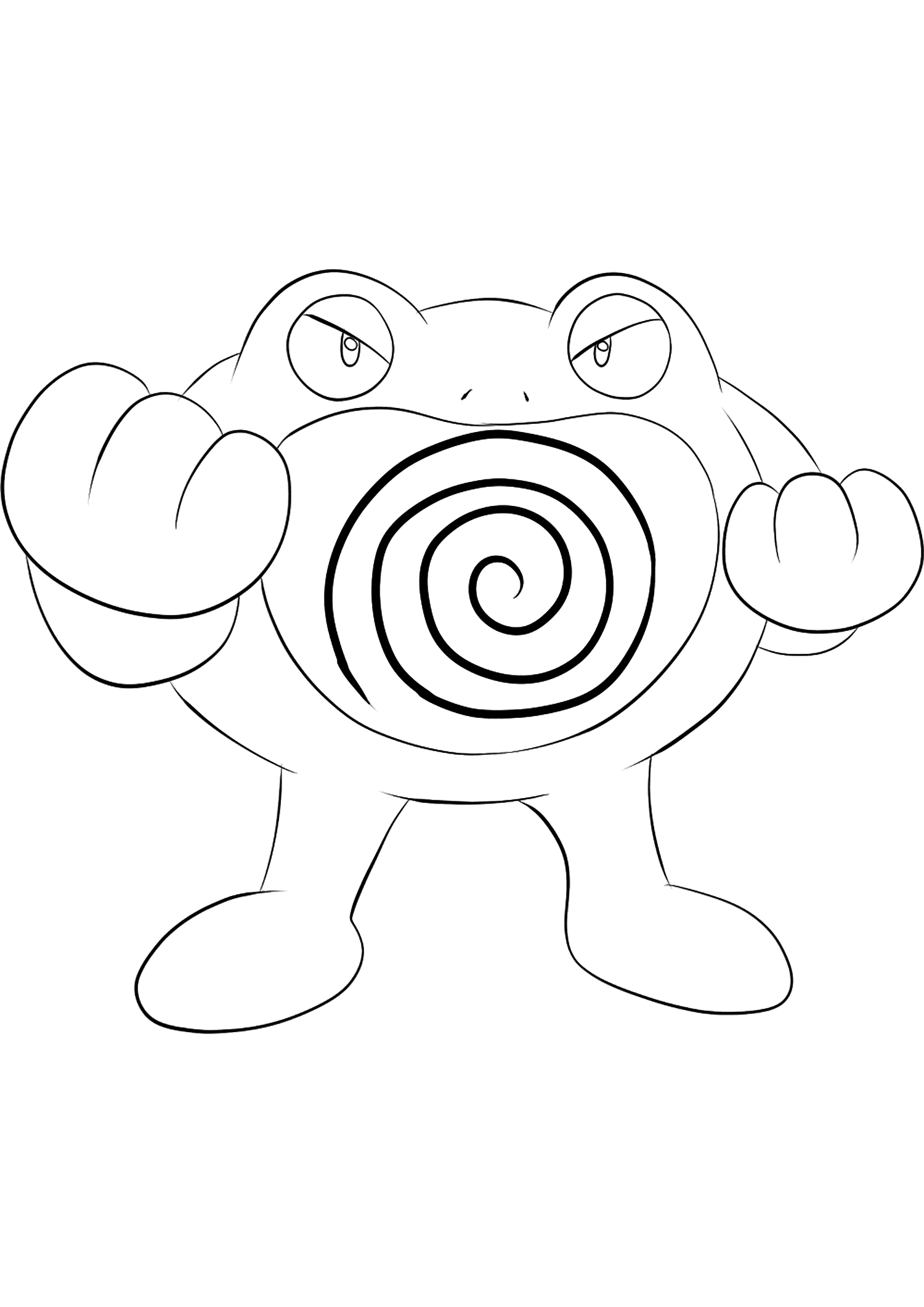Poliwrath (No.62). Poliwrath Coloring page, Generation I Pokemon of type Water and FightingOriginal image credit: Pokemon linearts by Lilly Gerbil on Deviantart.Permission:  All rights reserved © Pokemon company and Ken Sugimori.