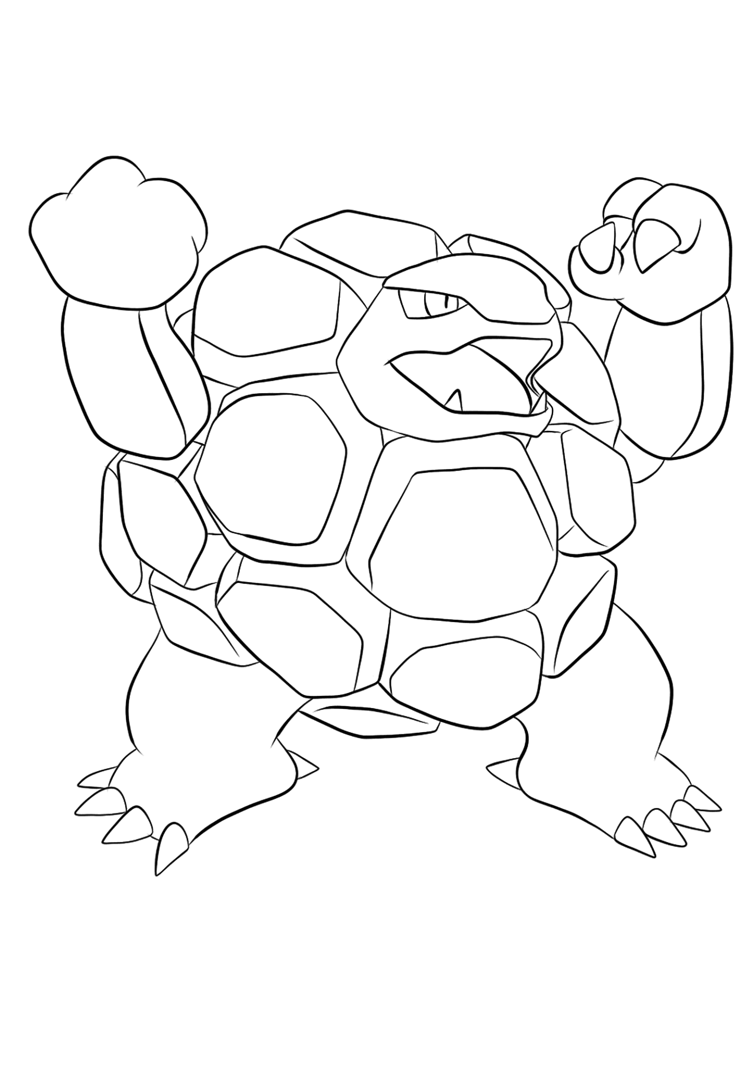 Golem (No.76). Golem Coloring page, Generation I Pokemon of type Rock and ElectrikOriginal image credit: Pokemon linearts by Lilly Gerbil on Deviantart.Permission:  All rights reserved © Pokemon company and Ken Sugimori.
