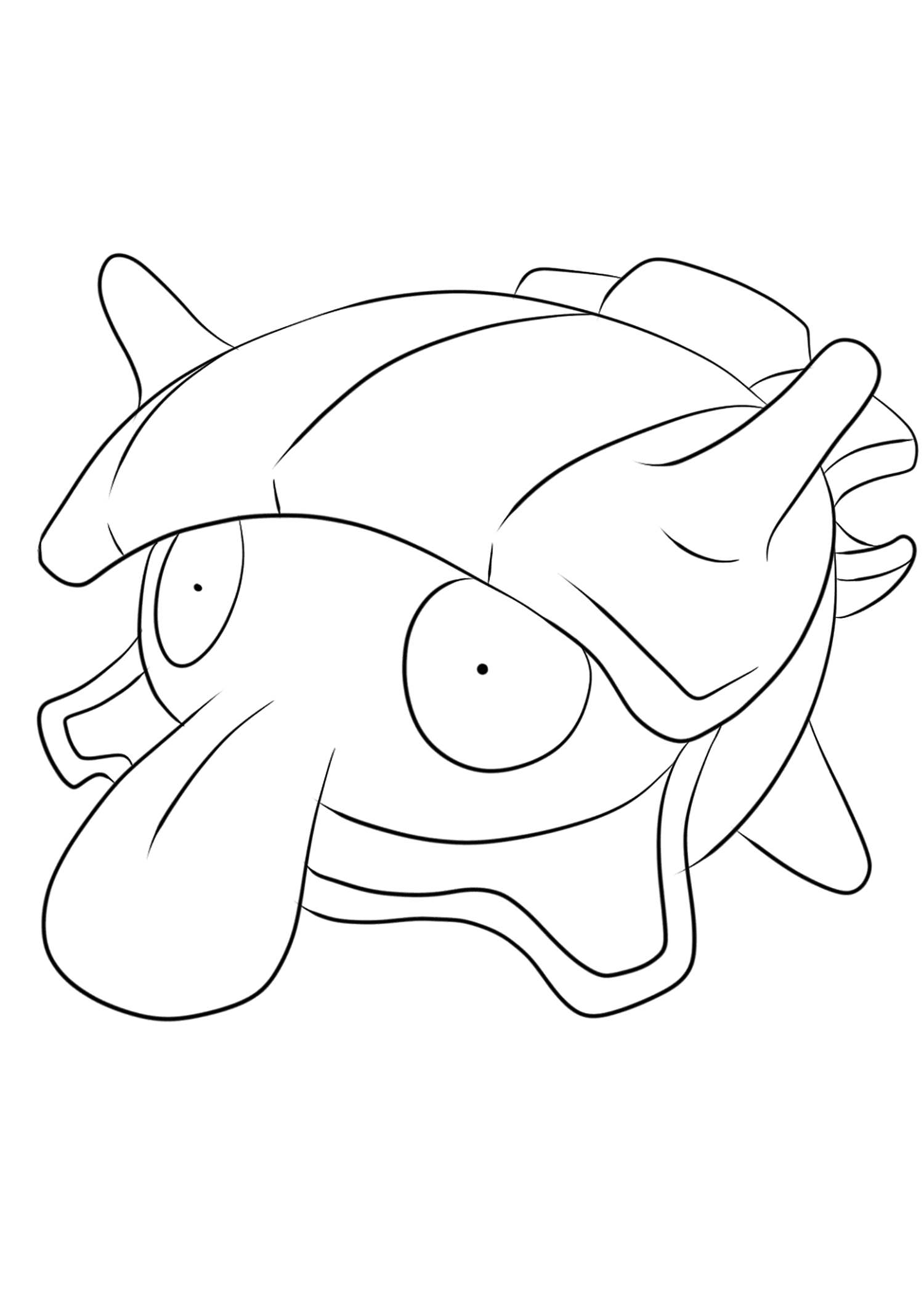 Shellder (No.90). Shellder Coloring page, Generation I Pokemon of type WaterOriginal image credit: Pokemon linearts by Lilly Gerbil on Deviantart.Permission:  All rights reserved © Pokemon company and Ken Sugimori.