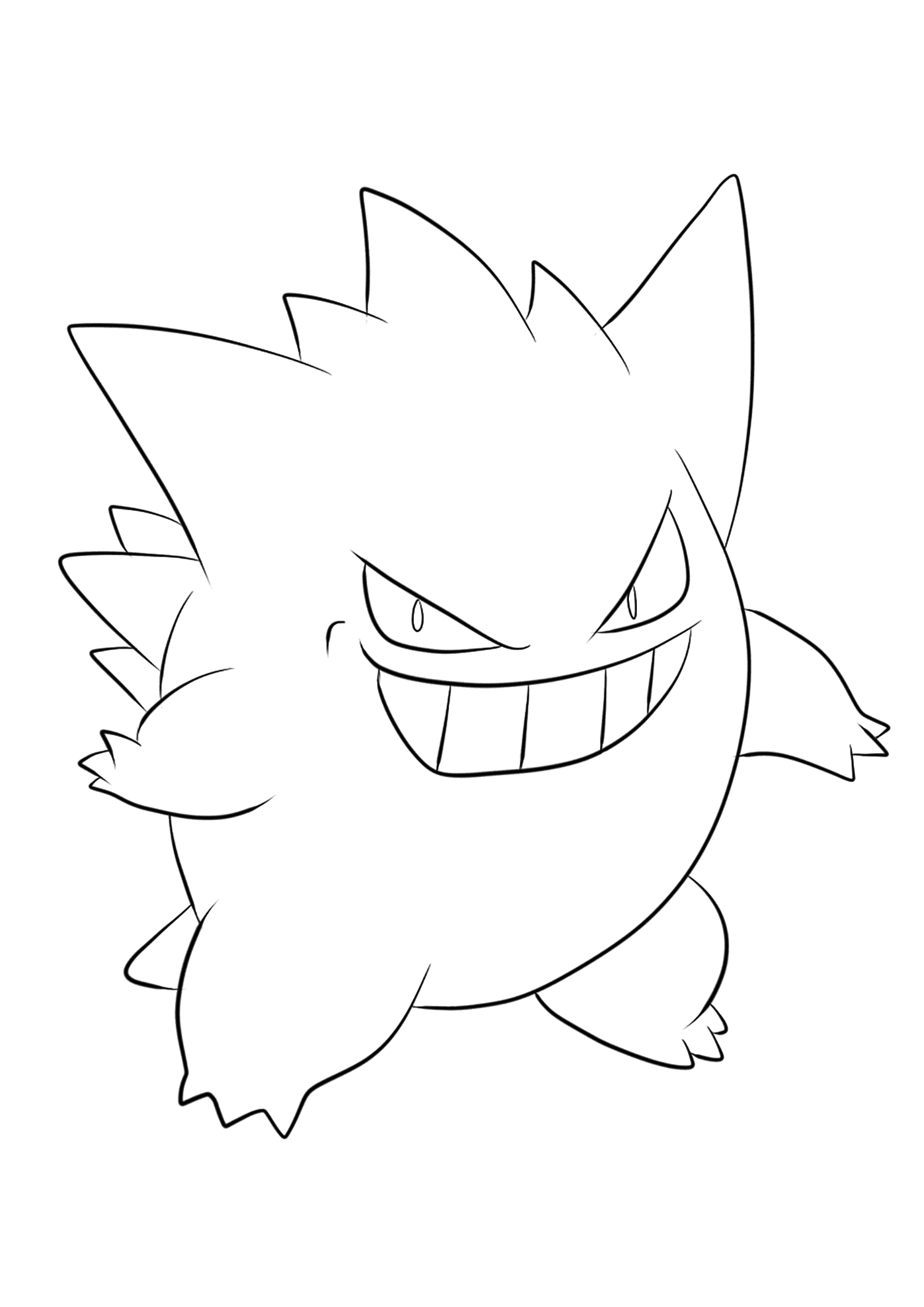 Gengar (No.94) : Pokemon (Generation I) - All Pokemon Coloring Pages