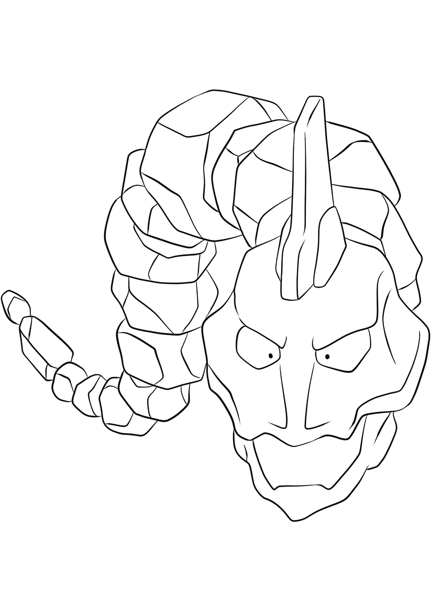Onix Pokemon Coloring Pages for Kids - Download Onix Pokemon printable  coloring pages 