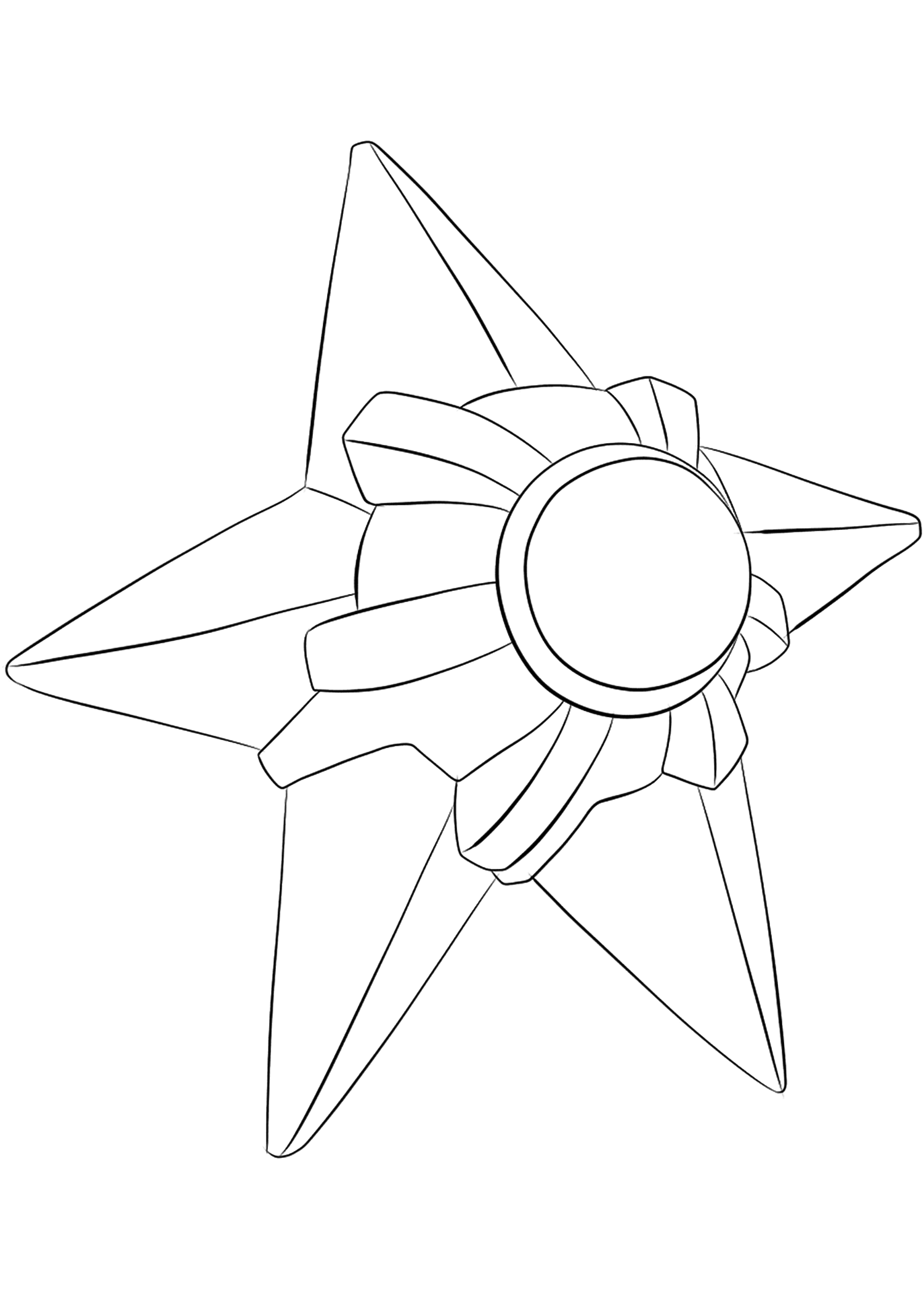 Staryu (No.120). Staryu Coloring page, Generation I Pokemon of type WaterOriginal image credit: Pokemon linearts by Lilly Gerbil on Deviantart.Permission:  All rights reserved © Pokemon company and Ken Sugimori.