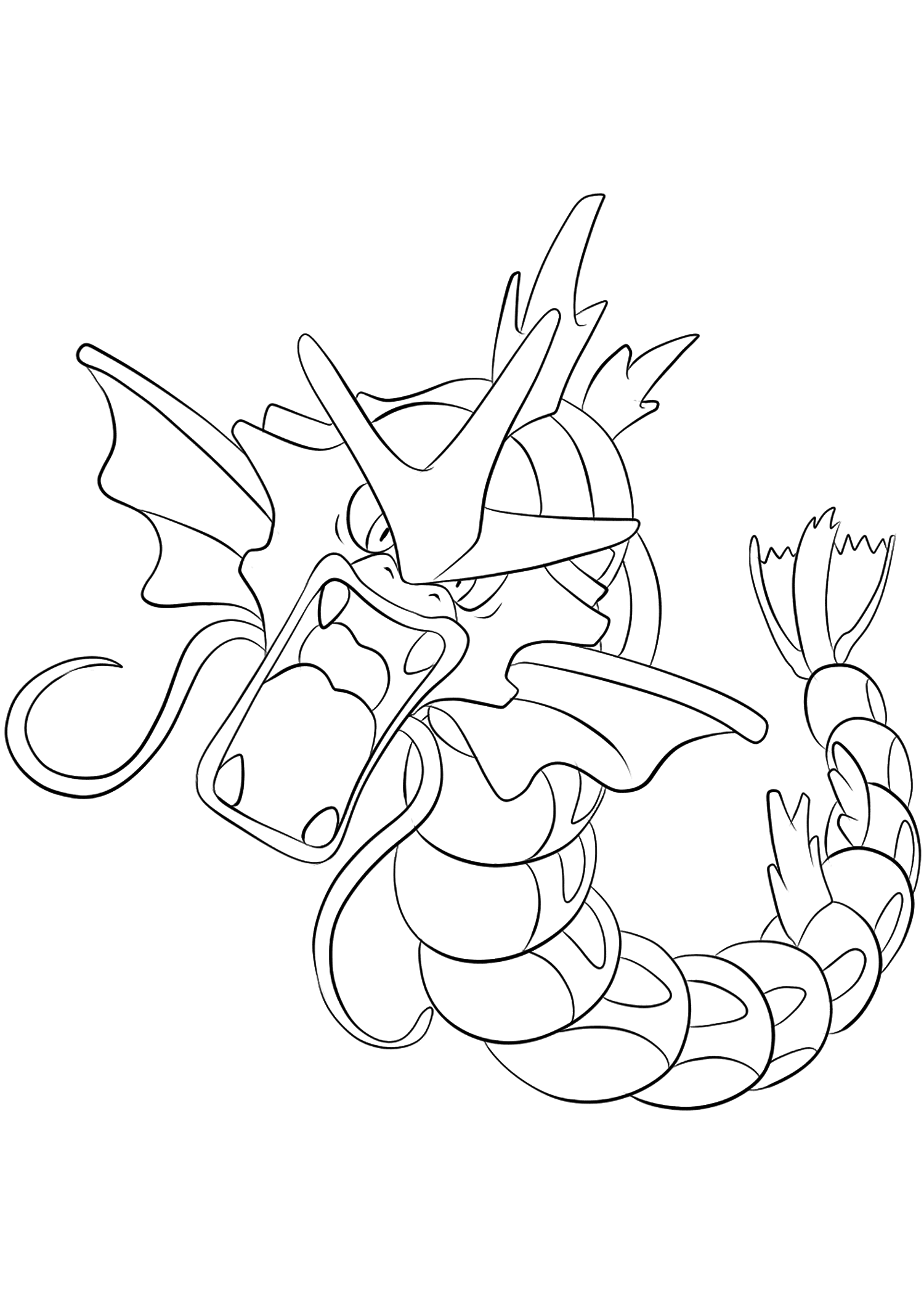 Gyarados No 130 Pokemon Generation I All Pokemon Coloring Pages Kids Coloring Pages