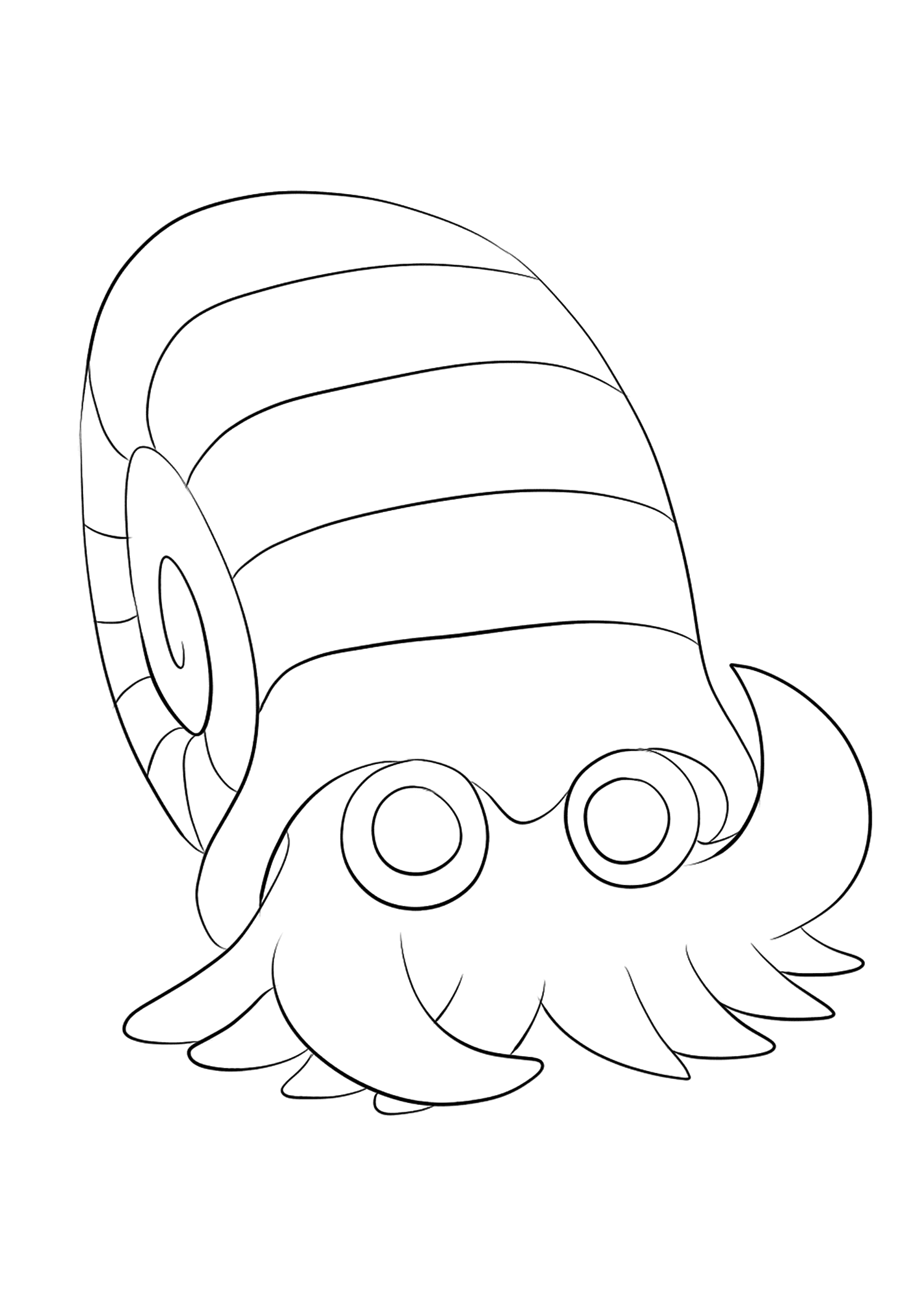 Omanyte (No.138). Omanyte Coloring page, Generation I Pokemon of type Rock and WaterOriginal image credit: Pokemon linearts by Lilly Gerbil on Deviantart.Permission:  All rights reserved © Pokemon company and Ken Sugimori.