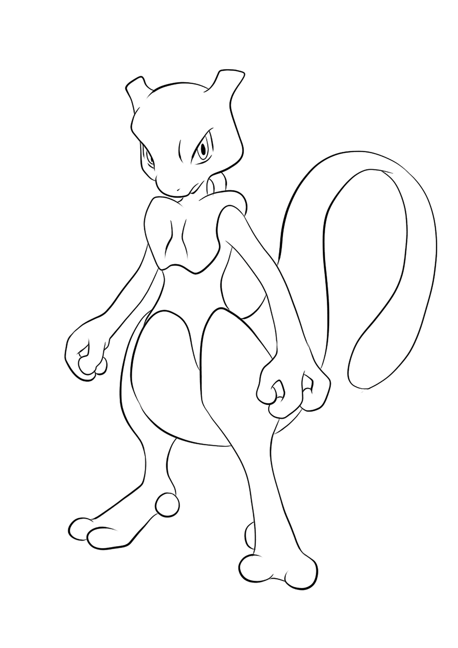 Pokemon Coloring Pages Mewtwo - Hd Football
