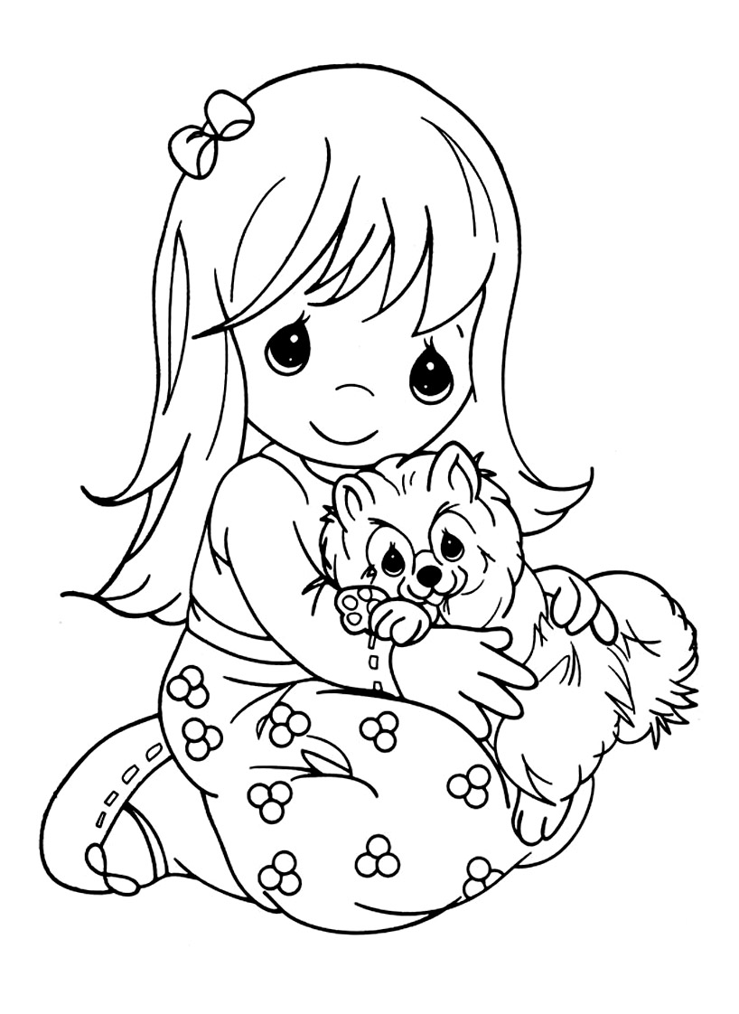 precious moments coloring pages girl
