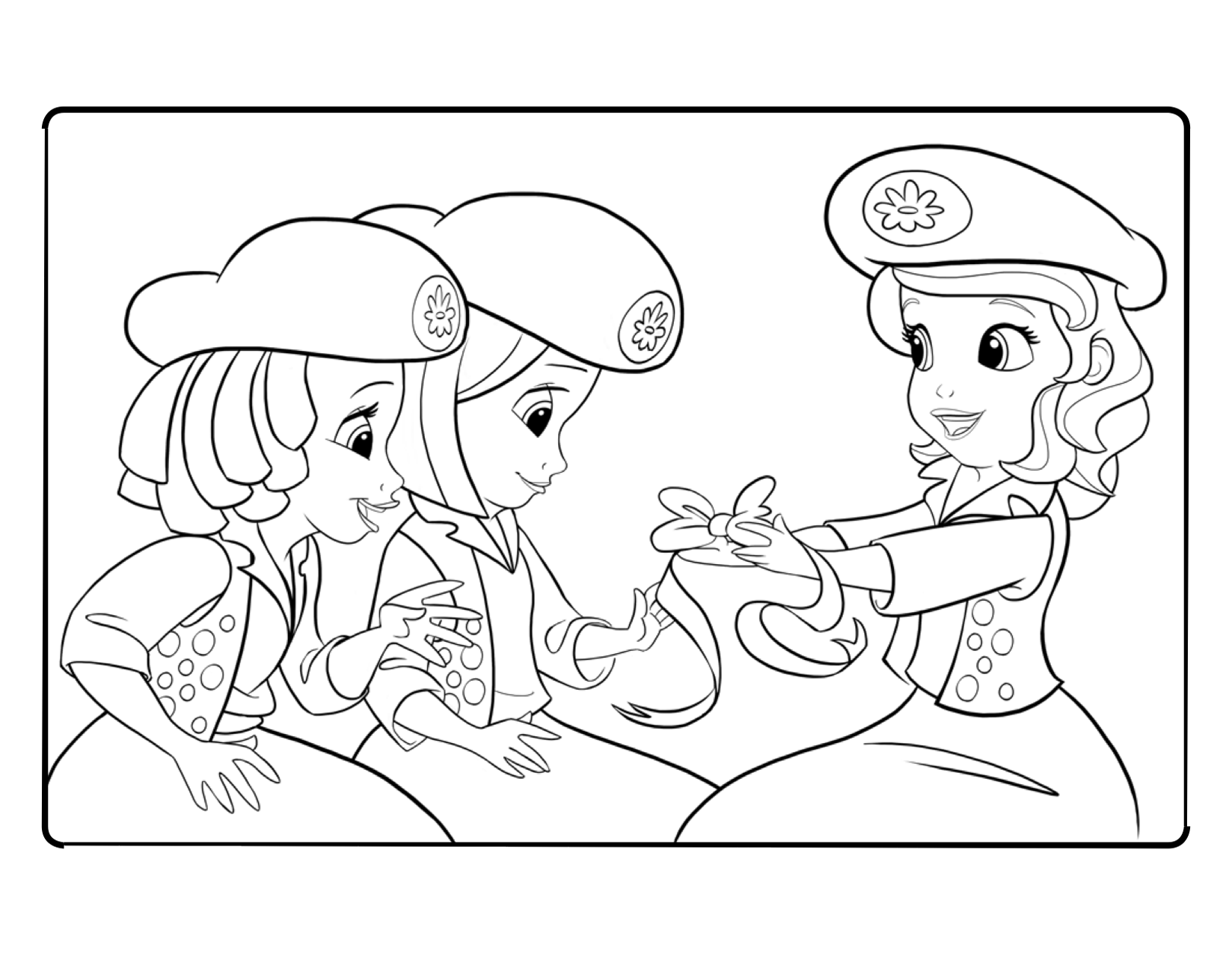 Free printable and coloring drawing of Princess Sofia (Disney) - Sofia the  First Kids Coloring Pages
