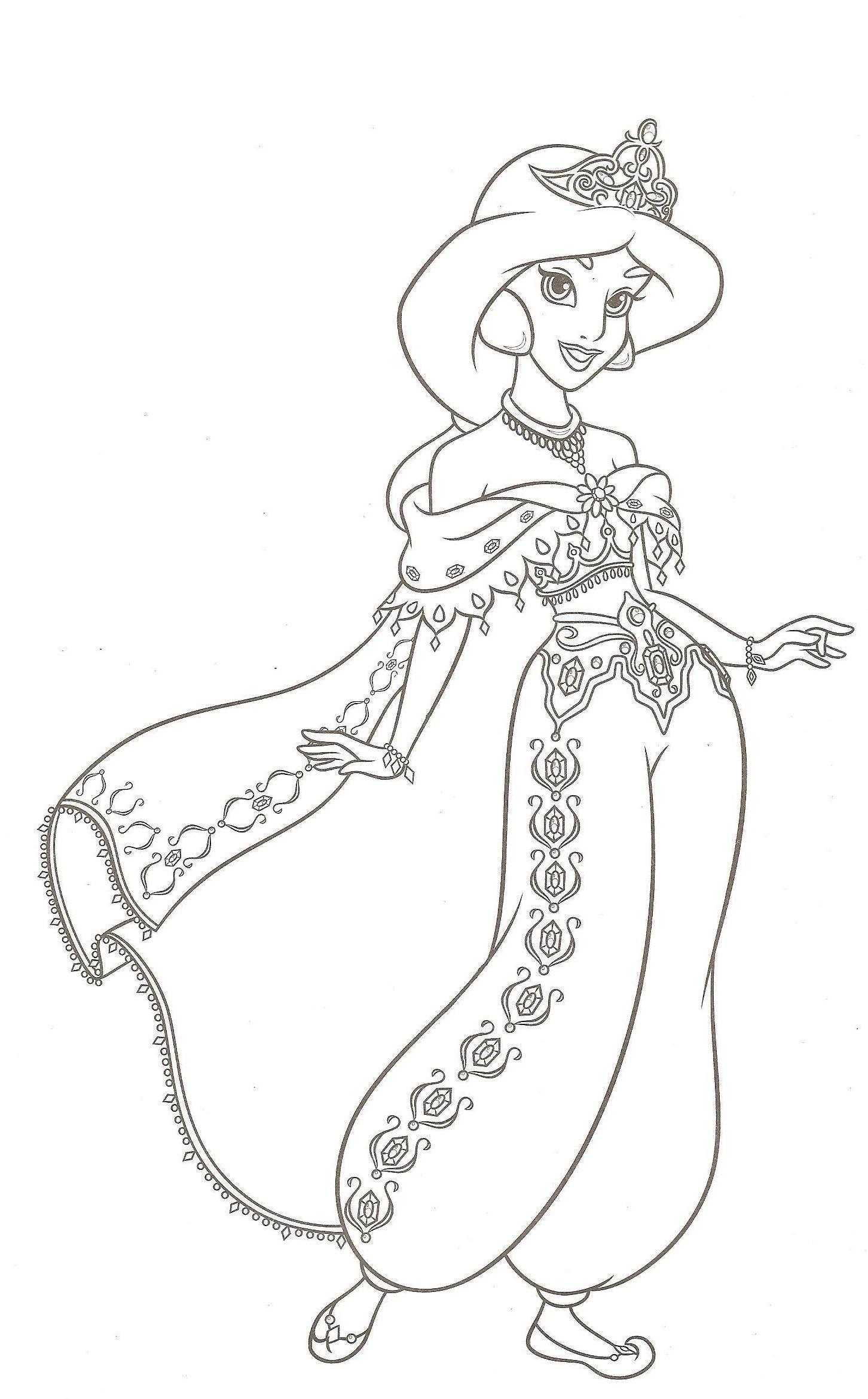 disney princess dress coloring pages