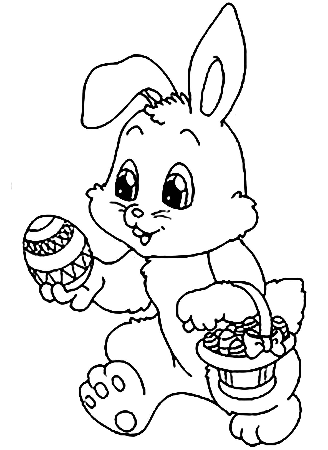 Rabbit free to color for children Rabbit Kids Coloring Pages