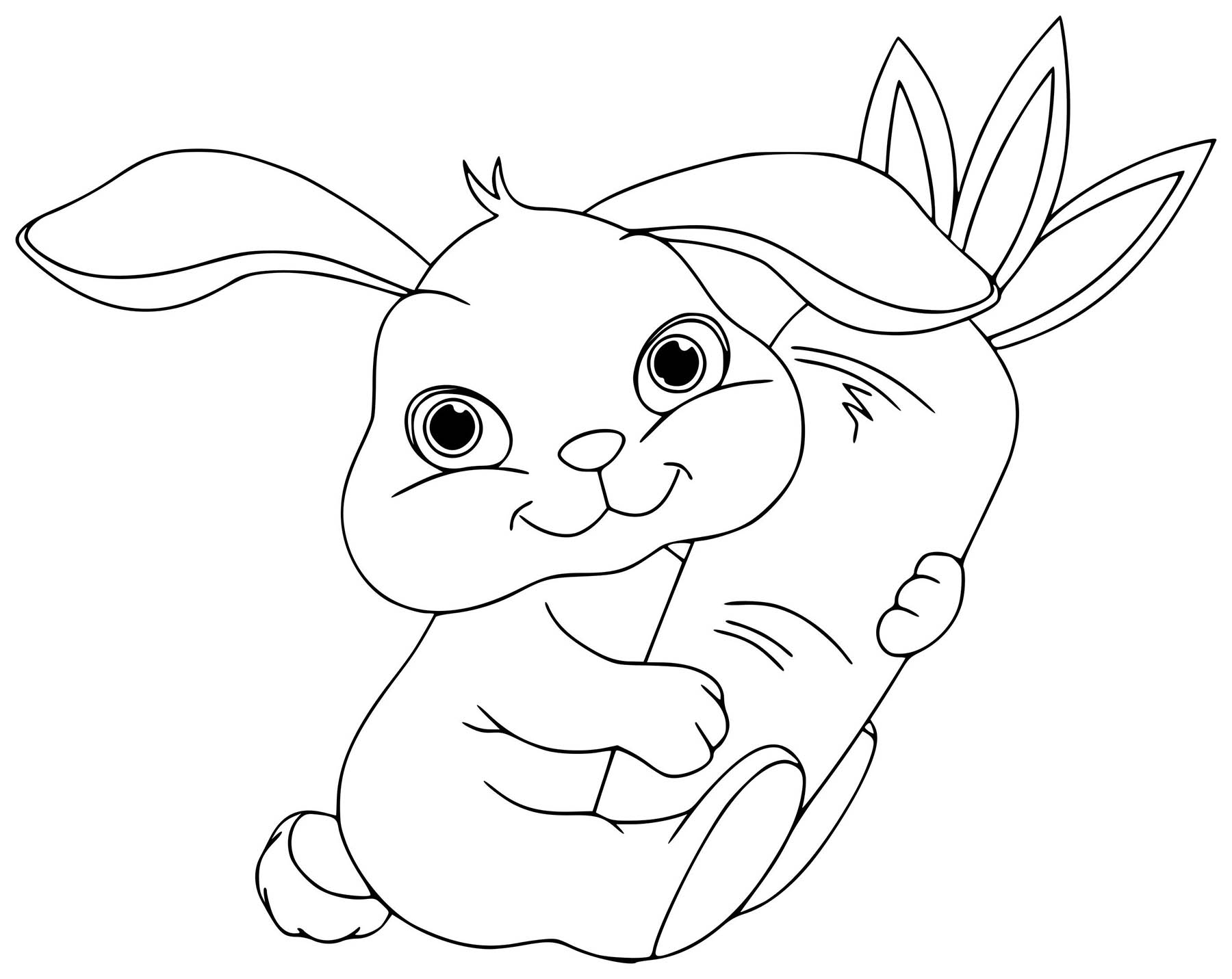 Rabbit To Color For Kids Rabbit Kids Coloring Pages Vrogue